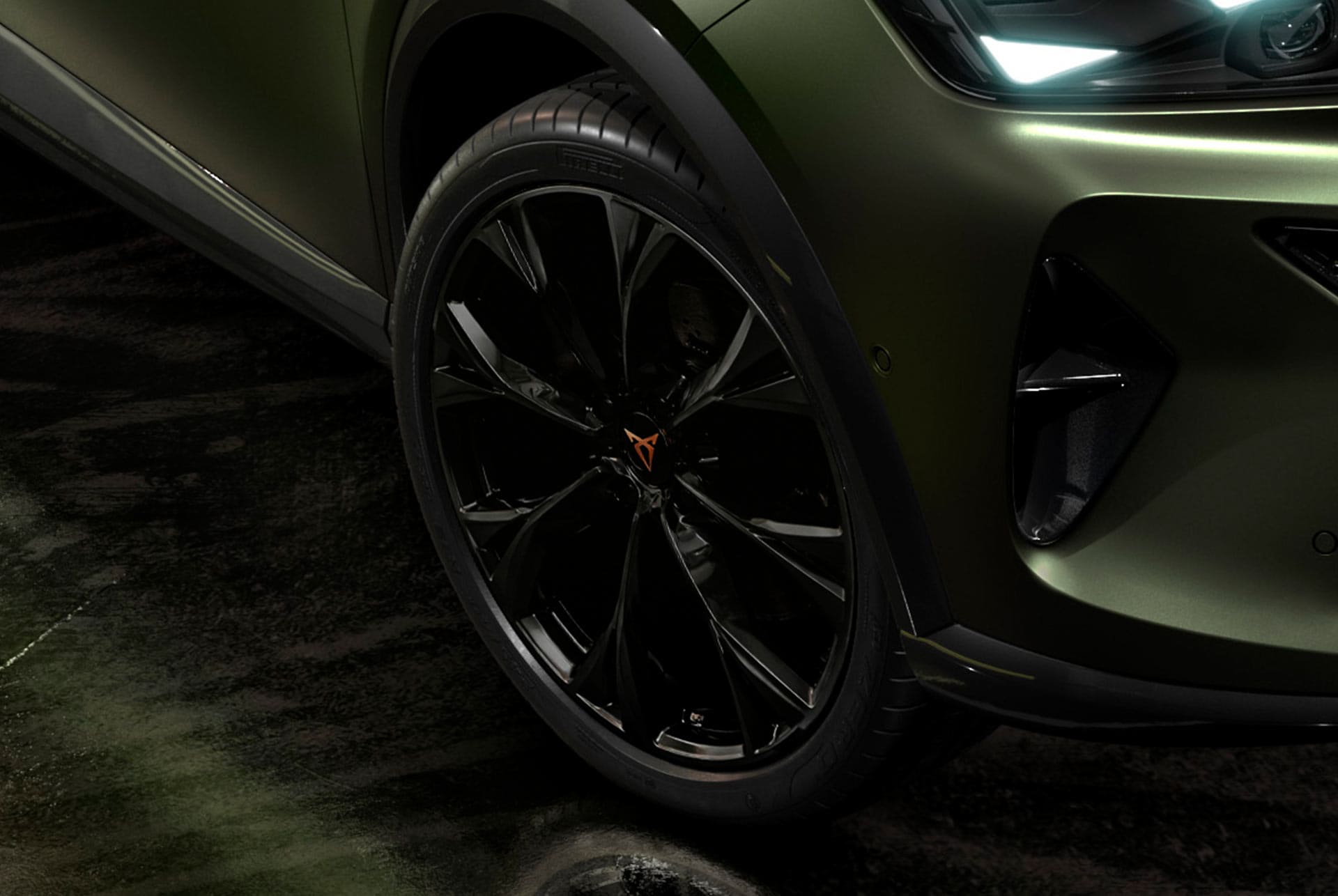 Rin 19” Negro Mate de aluminio con birlos de seguridad en las 4 ruedas 