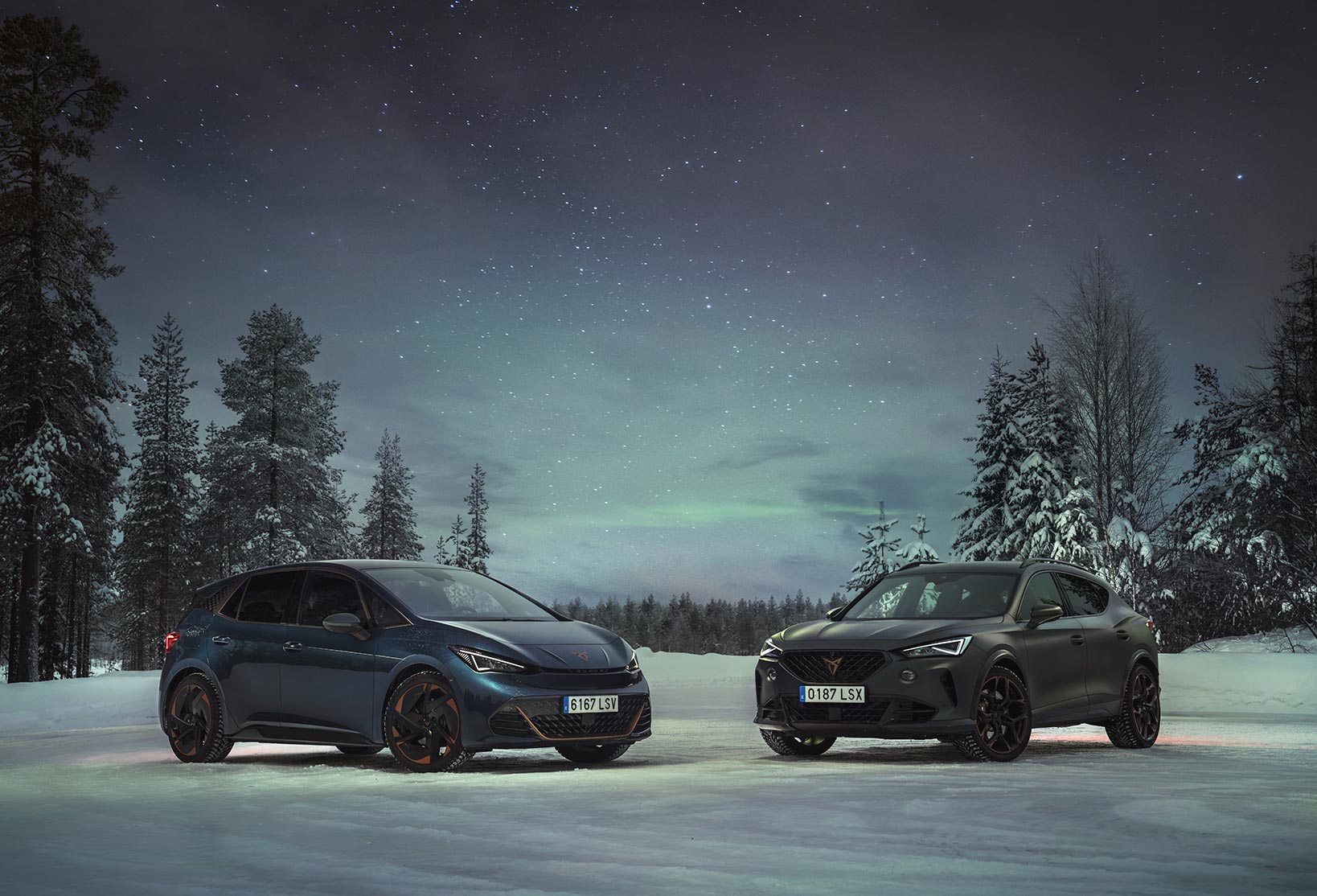 CUPRA Born y CUPRA Formentor VZ5 probaron sus capacidades en las condiciones extremas del Círculo Polar Ártico