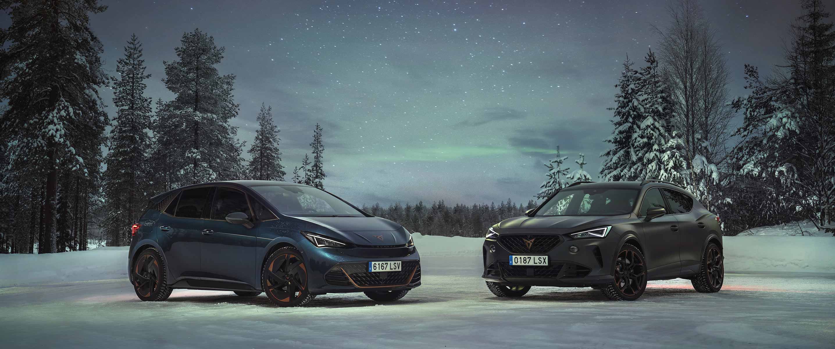 CUPRA Born y CUPRA Formentor VZ5 probaron sus capacidades en las condiciones extremas del Círculo Polar Ártico