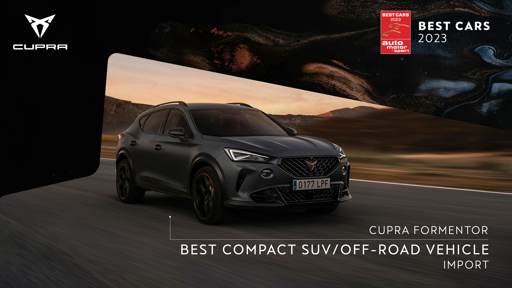 CUPRA Formentor obtiene el premio en la categoría de mejor ‘SUV Compacto/Todoterreno de Importación’