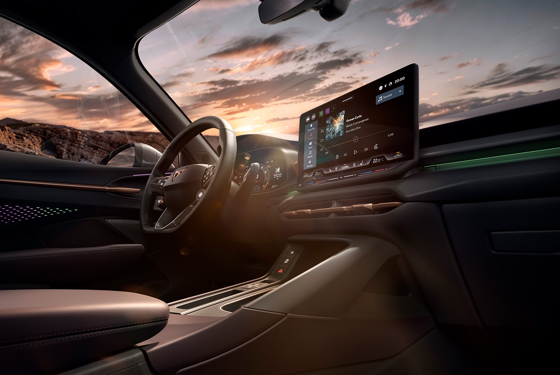 CUPRA Terramar con pantalla táctil y conectividad